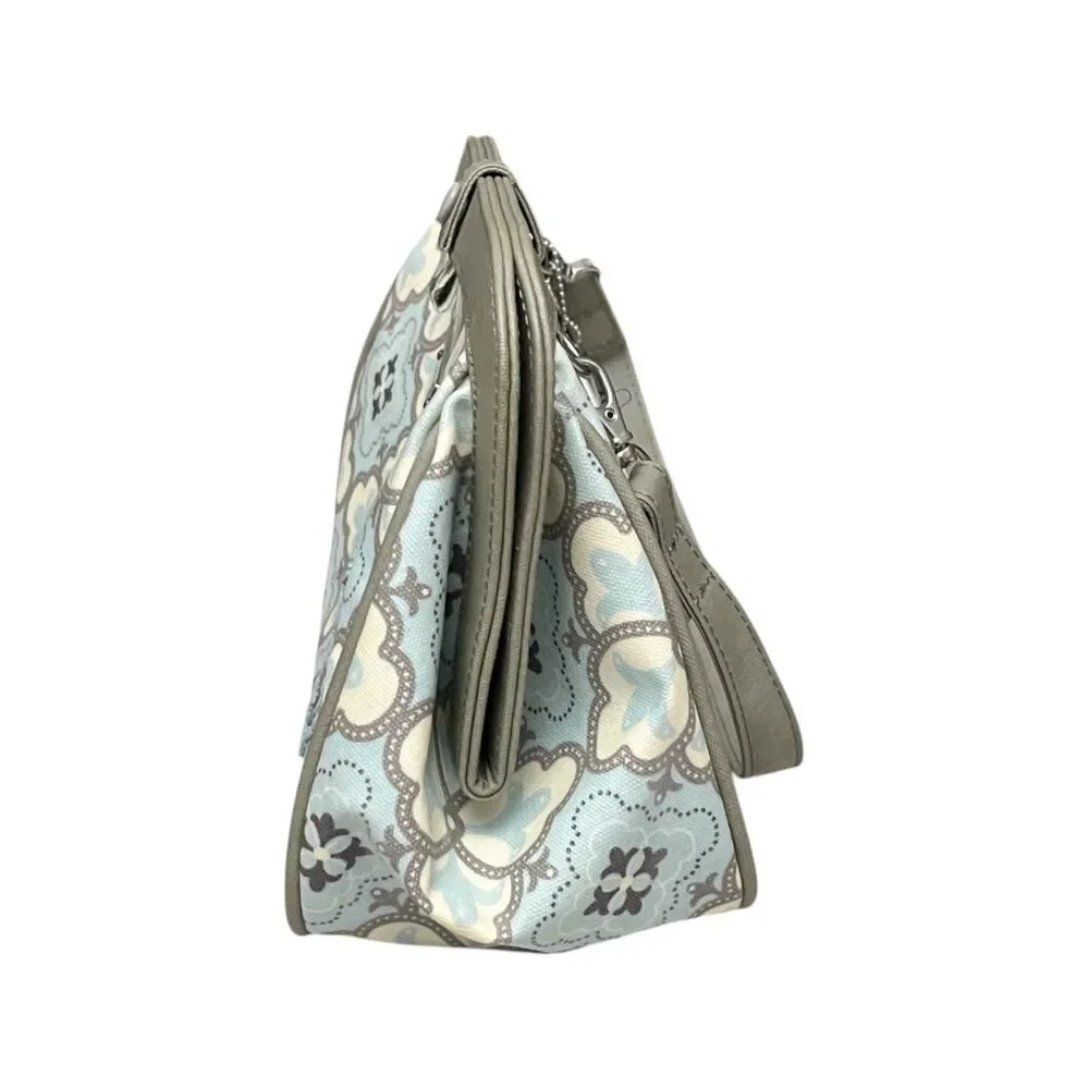Petunia Pickle Bottom Cross Town Clutch Classically Crete Diaper Bag NWT Blue